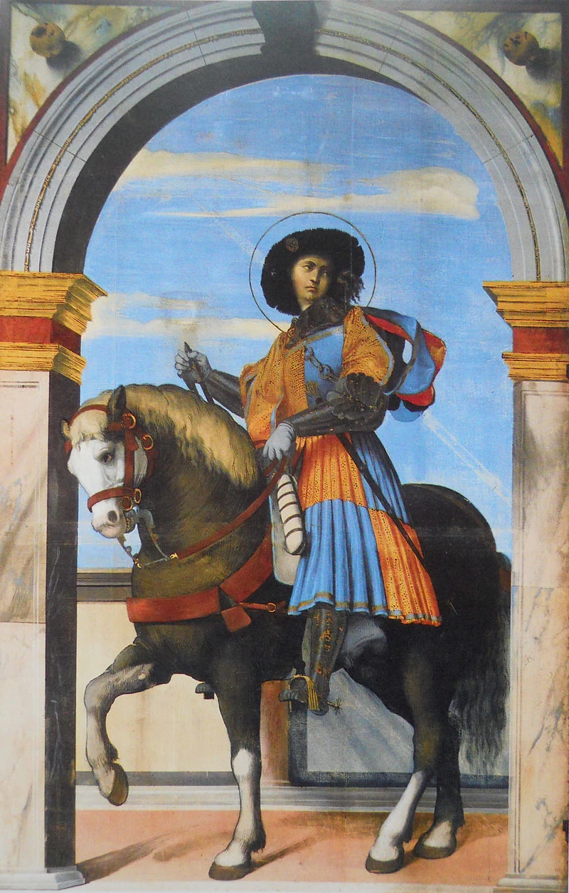 70-Alessandro Bonvicino-Moretto-San Faustino a cavallo-Basilica di Santa Maria in ValvendraLovere